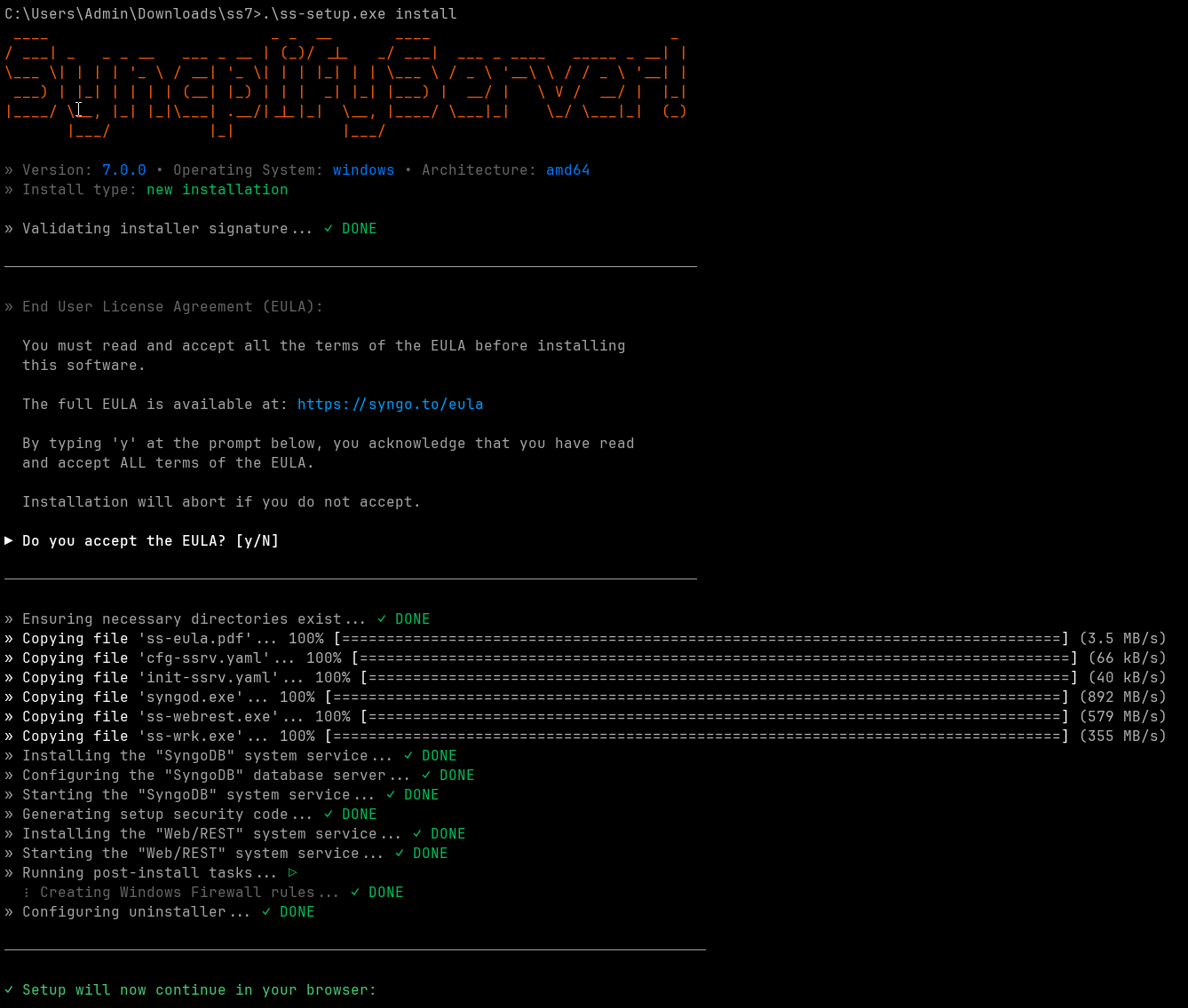 CLI installer on Windows